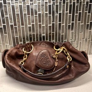Authentic Juicy Couture brown leather handbag